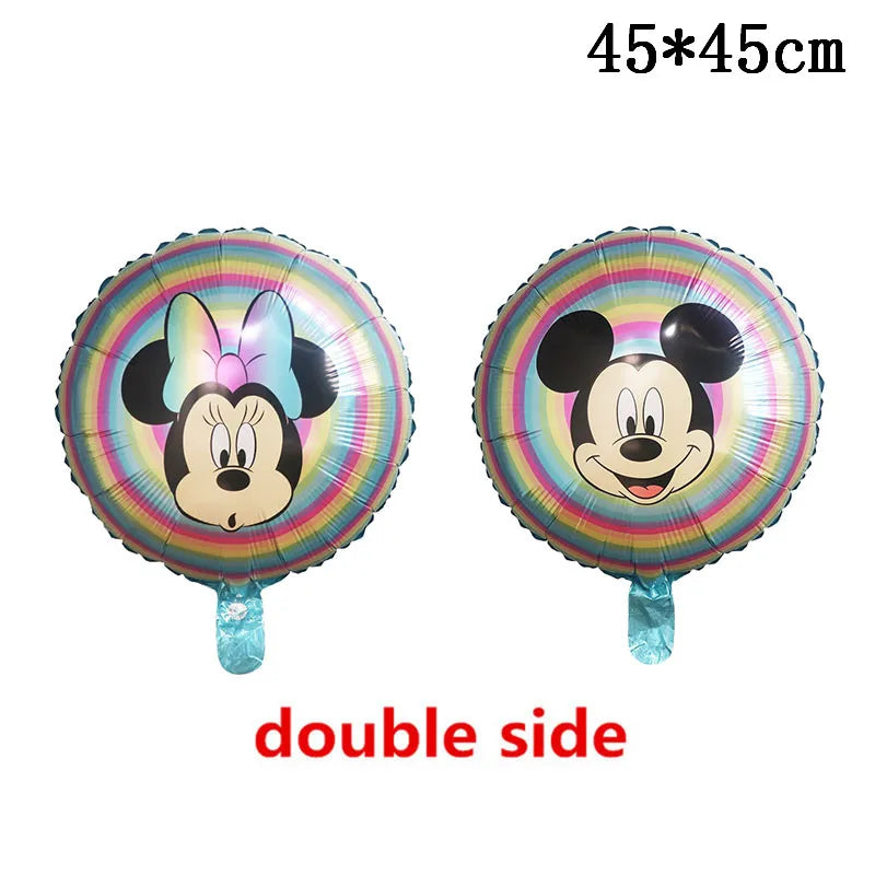 110cm Large Mickey Minnie Mouse Foil Balloons Cartoon Birthday Party Decorations Kids Baby Shower Party Baloon Toys