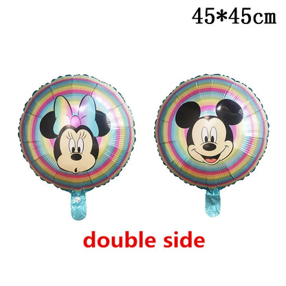 110cm Large Mickey Minnie Mouse Foil Balloons Cartoon Birthday Party Decorations Kids Baby Shower Party Baloon Toys