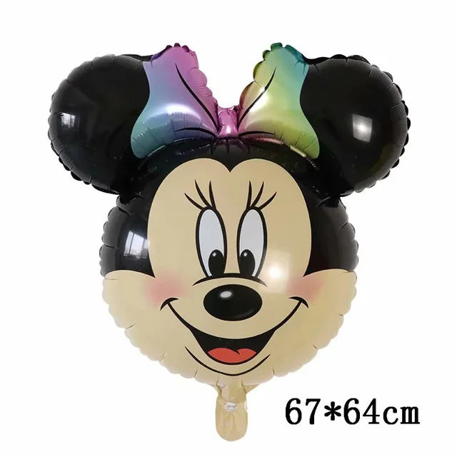 110cm Large Mickey Minnie Mouse Foil Balloons Cartoon Birthday Party Decorations Kids Baby Shower Party Baloon Toys