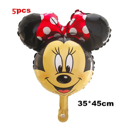 110cm Large Mickey Minnie Mouse Foil Balloons Cartoon Birthday Party Decorations Kids Baby Shower Party Baloon Toys