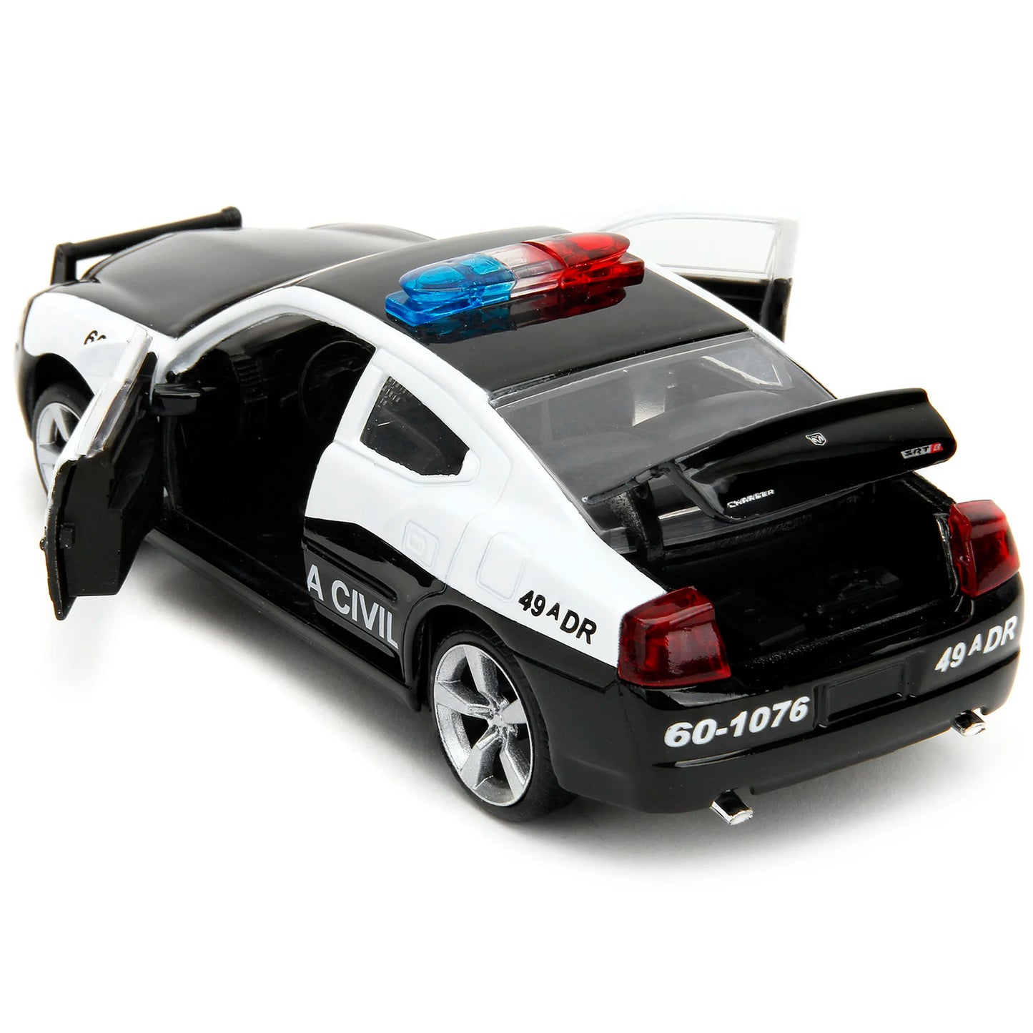 DCD 2006 Dodge Charger Police Black and White 1/32 Scale Diecast Model Car Fast & Furious Series by Jada