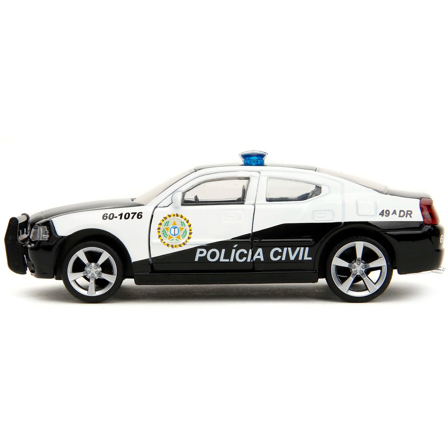 DCD 2006 Dodge Charger Police Black and White 1/32 Scale Diecast Model Car Fast & Furious Series by Jada