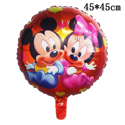 110cm Large Mickey Minnie Mouse Foil Balloons Cartoon Birthday Party Decorations Kids Baby Shower Party Baloon Toys