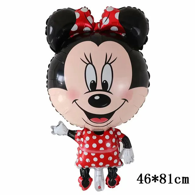 110cm Large Mickey Minnie Mouse Foil Balloons Cartoon Birthday Party Decorations Kids Baby Shower Party Baloon Toys