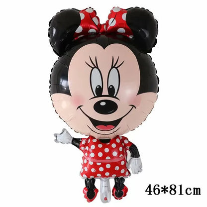 110cm Large Mickey Minnie Mouse Foil Balloons Cartoon Birthday Party Decorations Kids Baby Shower Party Baloon Toys