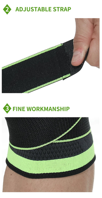 1 Piece Of Sports Men's Compression Knee Brace Elastic Support Pads Knee Pads Fitness Equipment Volleyball Basketball Cycling