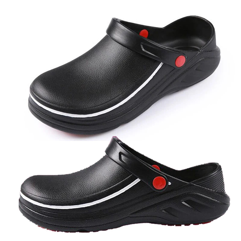 Men's Chef Shoes Non-Slip Waterproof Oil-Proof Hotel Restaurant Kitchen Work Shoes Unisex EVA Clogs Sandals