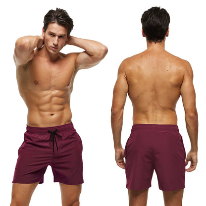 Escatch 2025 Mens Shorts Classic Quickly Dry Solid Sportswear Swim Trunks Beach Mesh Liner Surfing Traje De Baño Hombre Short
