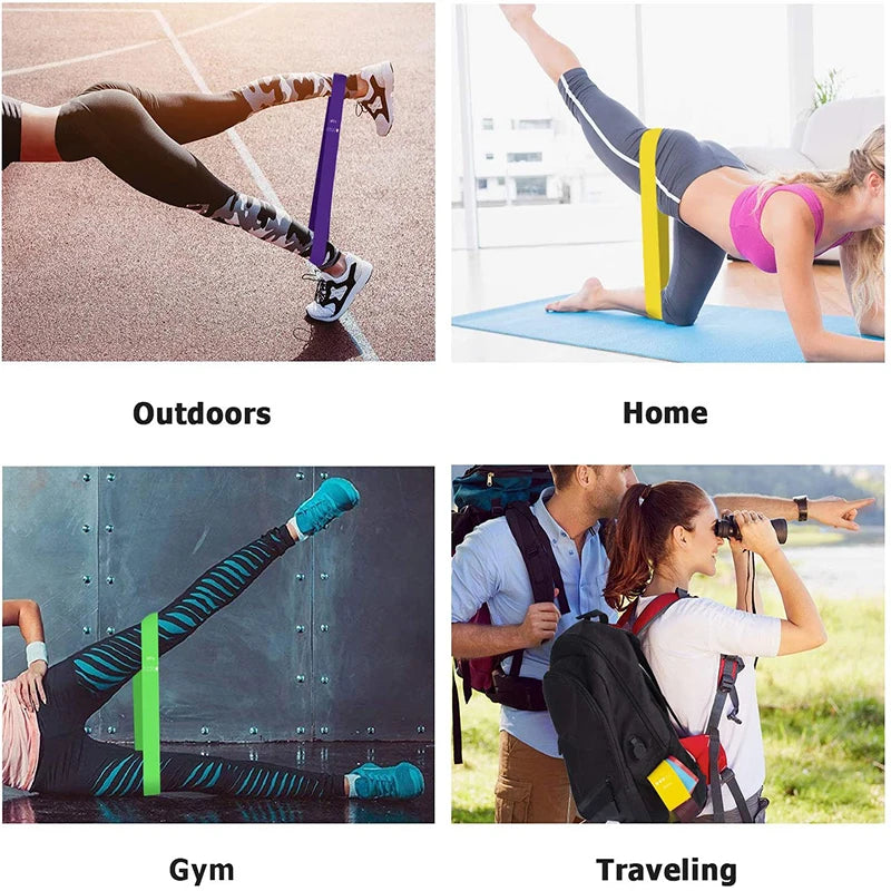 Portable Fitness Workout Equipment Rubber Resistance Bands Yoga Gym Elastic Gum Strength Pilates Crossfit Women Weight Sports