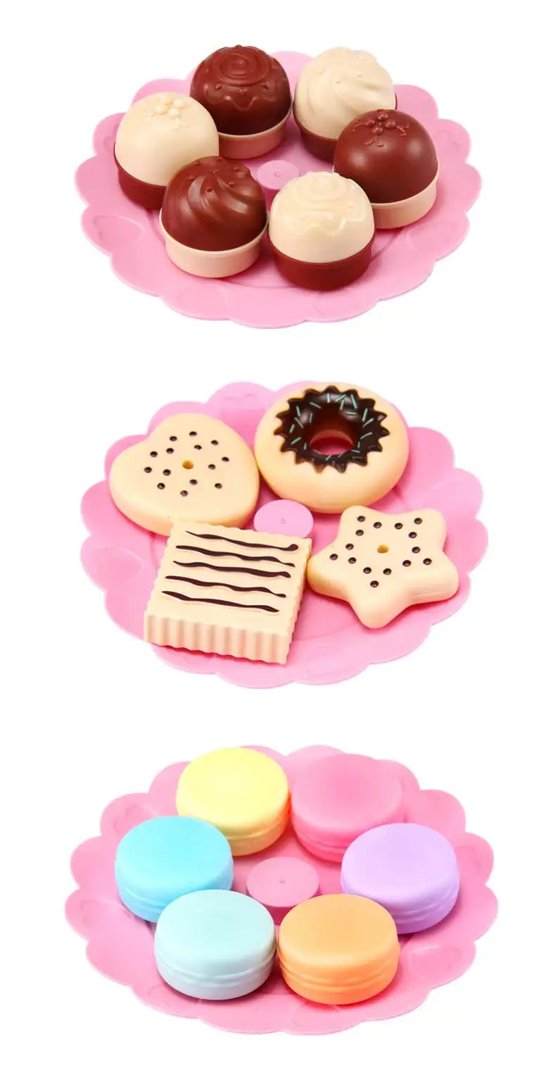 Children Imitate Kitchen Food Toys Birthday Cake Egg Tower Cooking Utensils Steak Fried Eggs Hot Dogs House Games Holiday Gifts