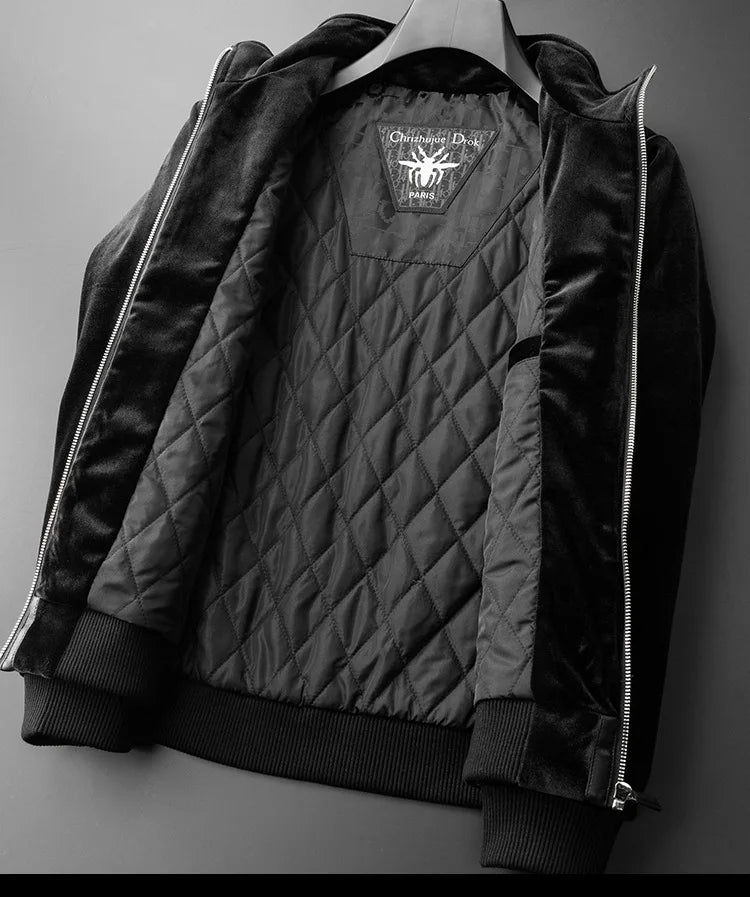Printed Thick Velvet Winter Clothes for Men Coat Winter Jacket Men