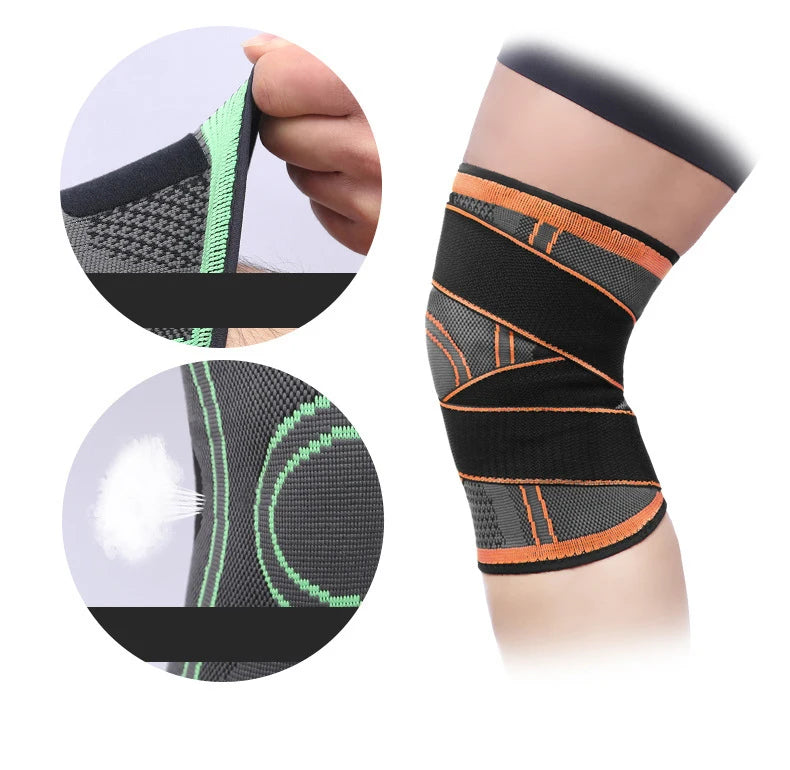 1 Piece Of Sports Men's Compression Knee Brace Elastic Support Pads Knee Pads Fitness Equipment Volleyball Basketball Cycling