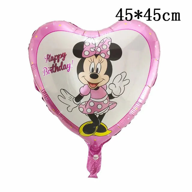 110cm Large Mickey Minnie Mouse Foil Balloons Cartoon Birthday Party Decorations Kids Baby Shower Party Baloon Toys