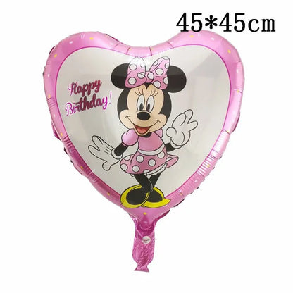 110cm Large Mickey Minnie Mouse Foil Balloons Cartoon Birthday Party Decorations Kids Baby Shower Party Baloon Toys