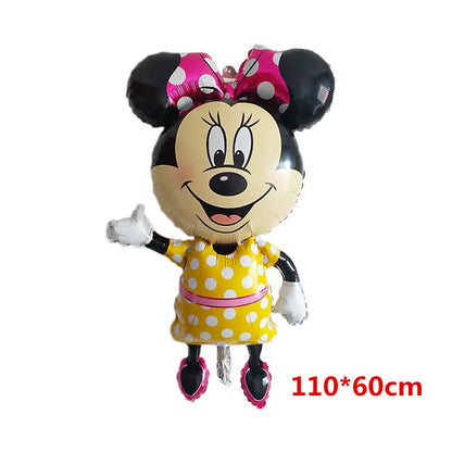 110cm Large Mickey Minnie Mouse Foil Balloons Cartoon Birthday Party Decorations Kids Baby Shower Party Baloon Toys