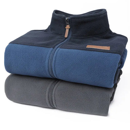 Men's clothing Coat Men Thicken Warm Army Fleece Jacket Patchwork Multi Pockets Polartec Men's Jacket and Coats windbreaker men