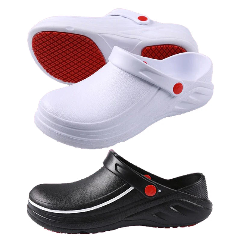 Men's Chef Shoes Non-Slip Waterproof Oil-Proof Hotel Restaurant Kitchen Work Shoes Unisex EVA Clogs Sandals