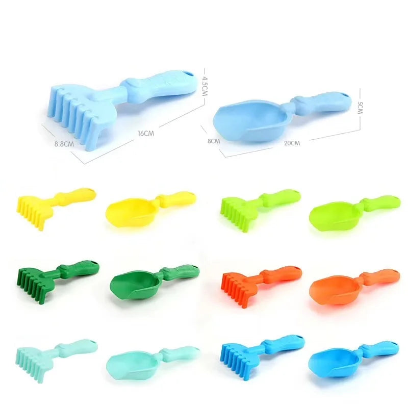 Beach Toys for Kids Summer Children Sand Water Beach Play Toys TPE Beach Castle Bucket Spade Shovel Rake Water Tool