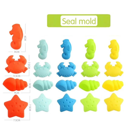 Beach Toys for Kids Summer Children Sand Water Beach Play Toys TPE Beach Castle Bucket Spade Shovel Rake Water Tool