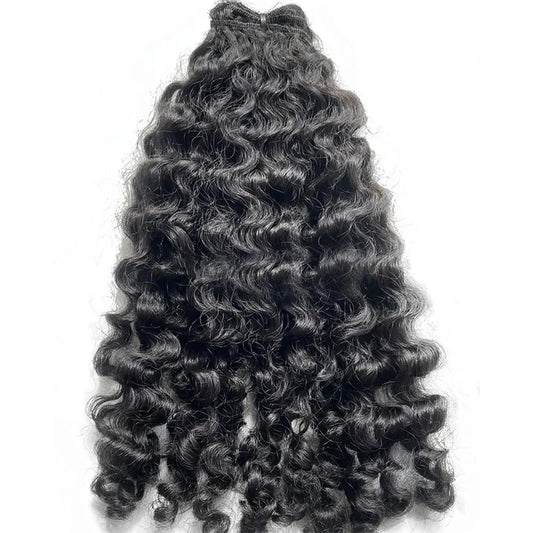 Unprocessed Raw Burmese Curly Wavy Hair Bundle Human Hair Vendor Ready to Ship