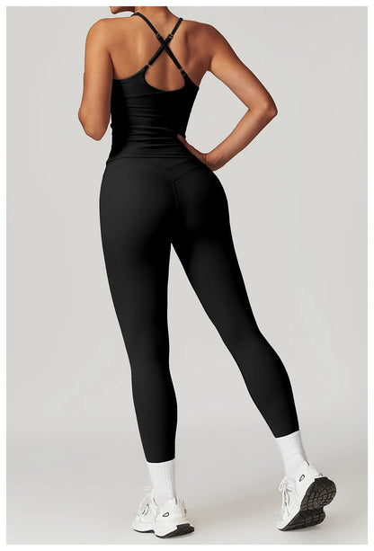 2 Piece Women's Co Ord Set 2024 Summer Designer Fitness Woman Top Sportswear Manufacturer for the Gym