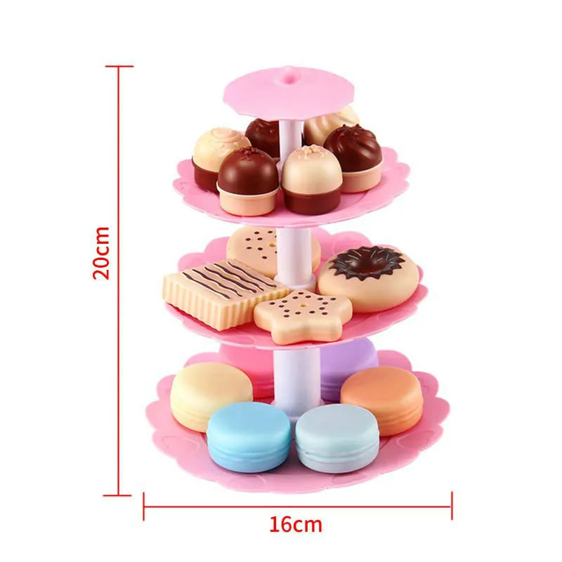 Children Imitate Kitchen Food Toys Birthday Cake Egg Tower Cooking Utensils Steak Fried Eggs Hot Dogs House Games Holiday Gifts