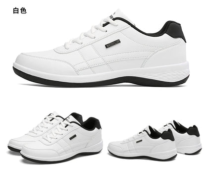 Leather Men Shoes Sneakers Trend Casual Shoe Italian Breathable Leisure Male Sneakers Non-slip Footwear Men Vulcanized Shoes