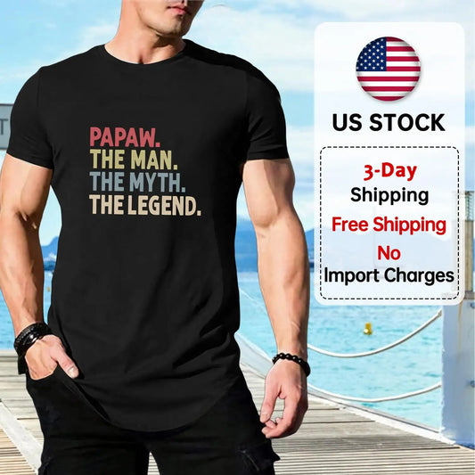 Papa's Legend Men's T-Shirt: Funny Grandpa Graphic Tee, Father's Day Gift