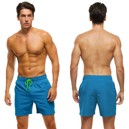 Escatch 2025 Mens Shorts Classic Quickly Dry Solid Sportswear Swim Trunks Beach Mesh Liner Surfing Traje De Baño Hombre Short