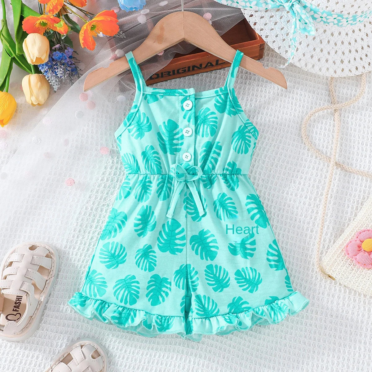 2025 New Girls' Casual Printed Pants Cute Floral Baby Pants European and American Cross-Border Made From Worsted Fabric