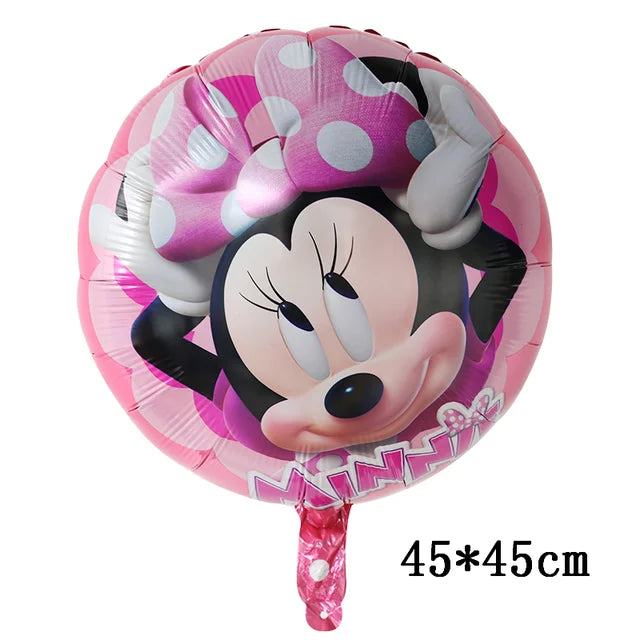 110cm Large Mickey Minnie Mouse Foil Balloons Cartoon Birthday Party Decorations Kids Baby Shower Party Baloon Toys