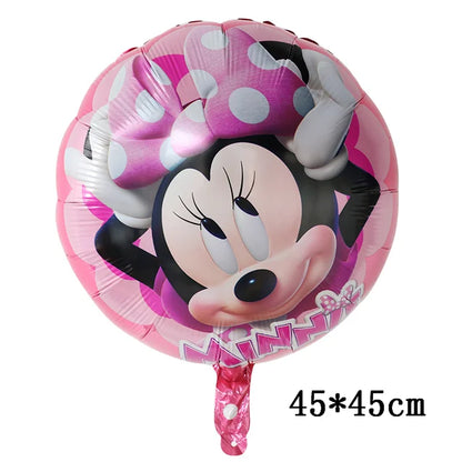 110cm Large Mickey Minnie Mouse Foil Balloons Cartoon Birthday Party Decorations Kids Baby Shower Party Baloon Toys