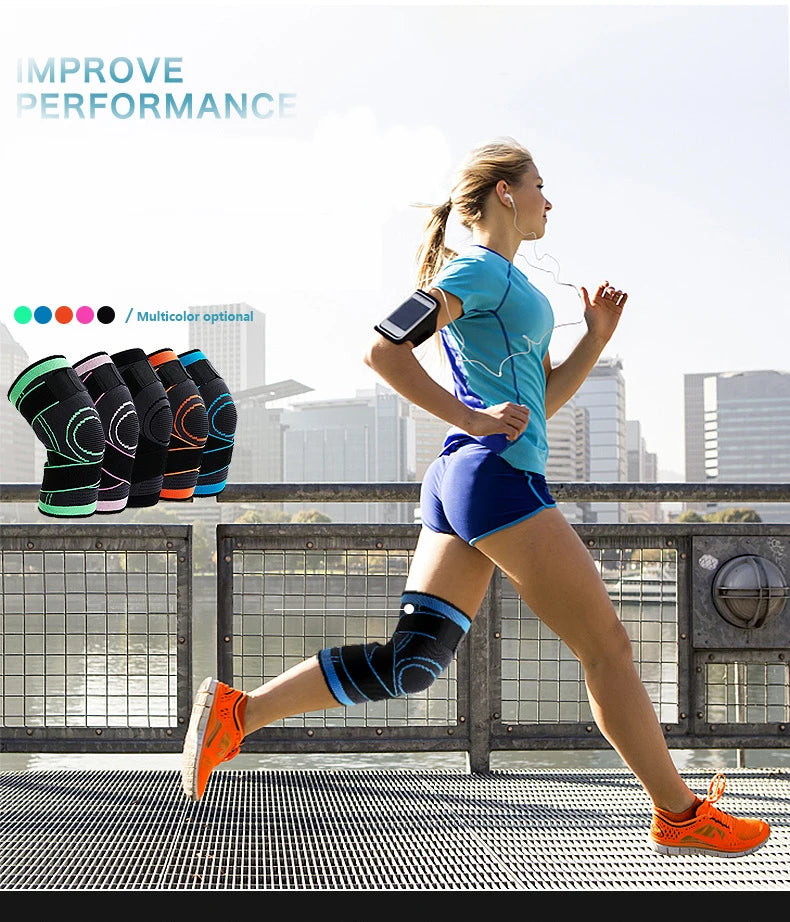 1 Piece Of Sports Men's Compression Knee Brace Elastic Support Pads Knee Pads Fitness Equipment Volleyball Basketball Cycling