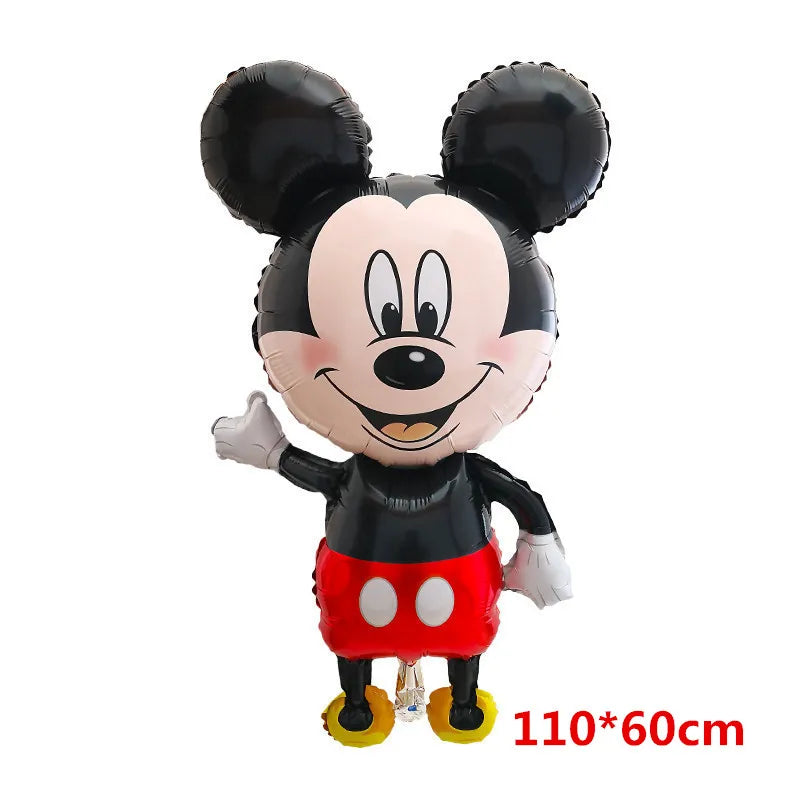 110cm Large Mickey Minnie Mouse Foil Balloons Cartoon Birthday Party Decorations Kids Baby Shower Party Baloon Toys