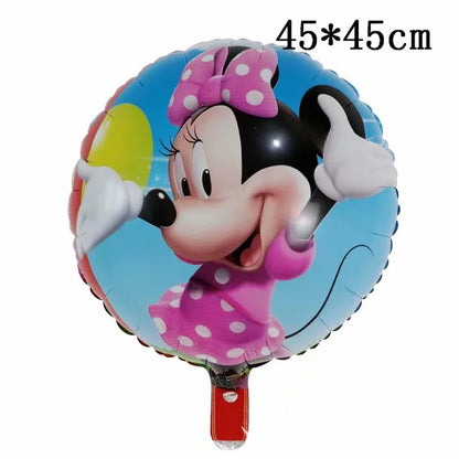 110cm Large Mickey Minnie Mouse Foil Balloons Cartoon Birthday Party Decorations Kids Baby Shower Party Baloon Toys