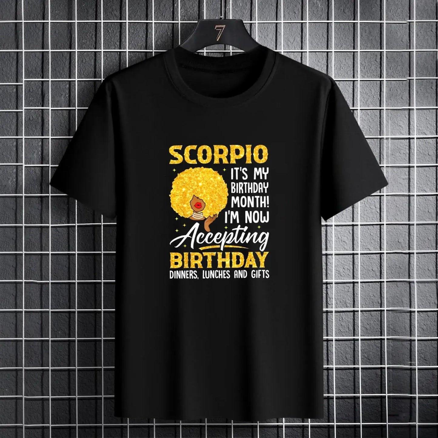 Men's Scorpio Birthday T-Shirt, Short Sleeve Zodiac Tee, Cool Birthday Outfit for Men & Women