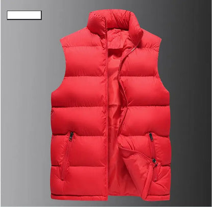 Men spring and fall Jacket Winter Men Vest For Down Cotton Sleeveless Jacket Waistcoat Man Big Size Warm Mens Coat