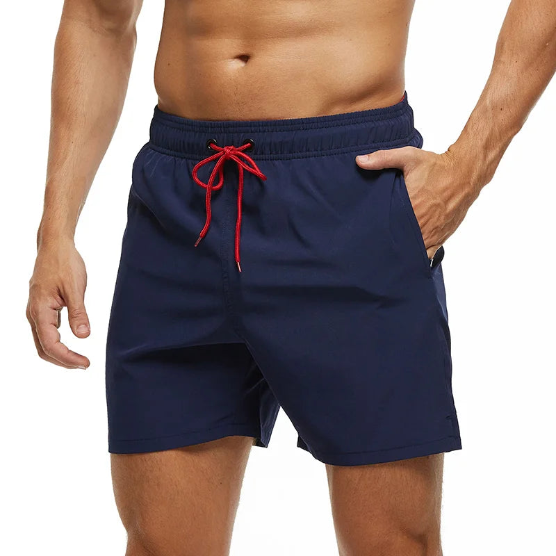 Escatch 2025 Mens Shorts Classic Quickly Dry Solid Sportswear Swim Trunks Beach Mesh Liner Surfing Traje De Baño Hombre Short
