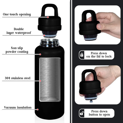 US Warehouse 26oz Leak-Proof Stainless Steel Tumbler One-Touch Opening for Business Outdoor Camping Children Back School Hot