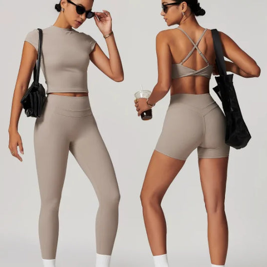 2 Piece Women's Co Ord Set 2024 Summer Designer Fitness Woman Top Sportswear Manufacturer for the Gym