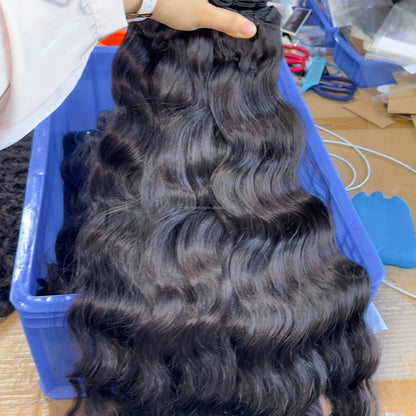Raw Indian Hair Directly From India Natural Wave Hair Extensions No Chemical Virgin Human Hair Unprocessed Bundles