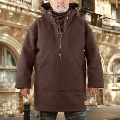 New Medieval Viking Costume Casual New Mid-length Casual Jacket Hoodies Top Adult Men Coat Cosplay
