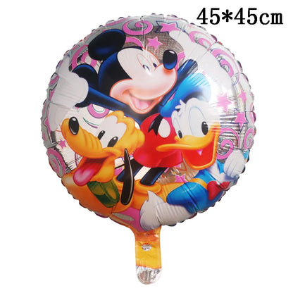 110cm Large Mickey Minnie Mouse Foil Balloons Cartoon Birthday Party Decorations Kids Baby Shower Party Baloon Toys