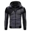 M-3XL Men Hooded Fleece Zip Hoodie Men Thick Solid Color Sweatshirt Mens Casual Hoodies Sportswear Hooded Sweatshirts