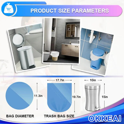 3 Gallon Small Trash Bags 120 Counts White Garbage Bags Small Bathroom Trash Can Bags 10L Wastebasket Liners Home Office Kitchen