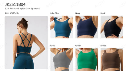 Two-Piece Double-Sided Brushed Sportswear Set Breathable Yoga Wear for Outdoor Running & Exercise Solid Pattern Fitness Apparel
