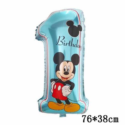 110cm Large Mickey Minnie Mouse Foil Balloons Cartoon Birthday Party Decorations Kids Baby Shower Party Baloon Toys