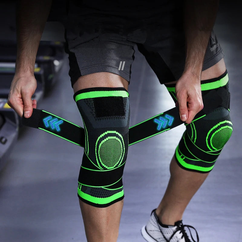 1 Piece Of Sports Men's Compression Knee Brace Elastic Support Pads Knee Pads Fitness Equipment Volleyball Basketball Cycling