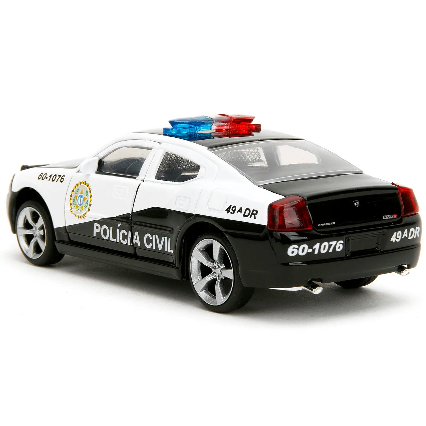 DCD 2006 Dodge Charger Police Black and White 1/32 Scale Diecast Model Car Fast & Furious Series by Jada