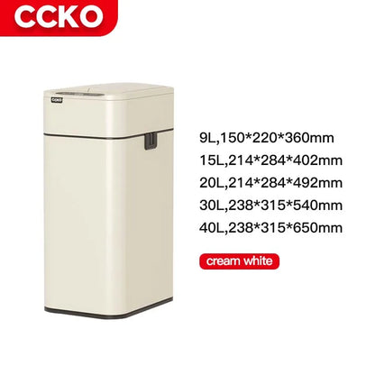 15/20 Liter Stainless Steel Electric Trash Can Smart Dustbin Kitchen Sensor Rubbish Bin Touchless Waste Bins for Office Bathroom